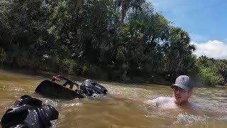 Honda Down CanAm G3 vs Polaris HL Crazy Compound Mud Ride [upl. by Jereme]