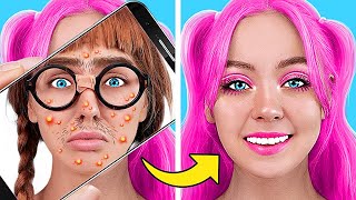 Extreme MAKEOVER From Broke Nerd To Popular Girl With TikTok Gadgets and DIY Hacks by La La Love [upl. by Fante436]