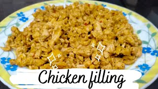 How to make chicken filling for sandwich amp shawarma  Easy chicken recipe for pizza topping recipe [upl. by Llevol]