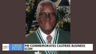 PM COMMEMORATES CASTRIES BUSINESS ICON [upl. by Jacoba233]