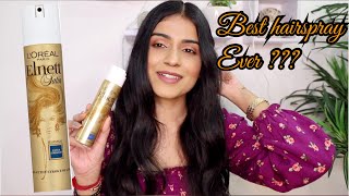 Make Your Hair Look Fab From Flat With One Spray  Loreal Paris Elnett Hairspray Review [upl. by Noryak95]