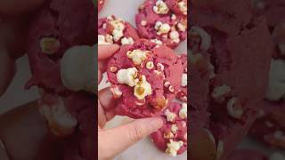 Pink Popcorn Cookies 🍓🍿  hot for food Shorts [upl. by Ajuna614]