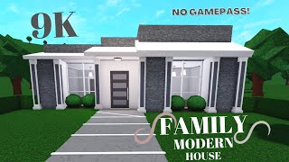 Bloxburg 9K Family Modern House No Gamepass [upl. by Douty686]