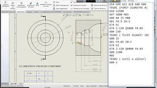 G71 CYCLE Débauche en chariotage alésage et G74 pércage sur CNC PROGRAMMATION بالعربية [upl. by Negem]