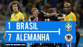 BRASIL 1 X 7 ALEMANHA  MELHORES MOMENTOS   GLOBO HD 720p  COPA DO MUNDO 2014 [upl. by Merce]