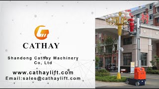 CATHAYLIFT 6m 75m 9m self propelled aluminum liftShandong Cathay Machinery Co Ltd verticalmast [upl. by Anneg]