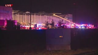 Live Fatalities at Edwardsville Amazon facility after tornado hits building [upl. by Assirem]