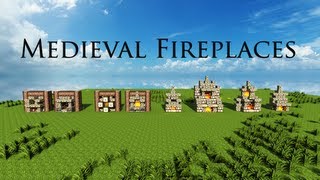 Minecraft Medieval Fireplace Designs  DOWNLOAD [upl. by Eisle]