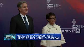 Menlu AS Dan Menlu Rusia Hadiri Forum Menlu G20 Di Bali [upl. by Leroi]