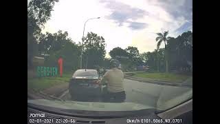 Perodua Alza 2023 AEB activated dashcam front camera [upl. by Asirap]