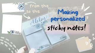 🌻 DIY personalized sticky note pad ♥ super easy [upl. by Laurie]