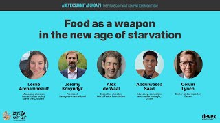 DevexUNGA79 Day 1 6  Food as a weapon in the new age of starvation [upl. by Glantz]