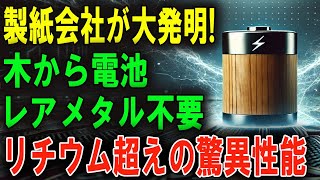 驚異の技術！日本製紙が木から電池を開発！電池業界に大革命！ [upl. by Crescentia]