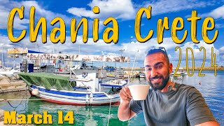 Chania Crete walking tour 4k vlog drone Greece 2024 [upl. by Vanda]