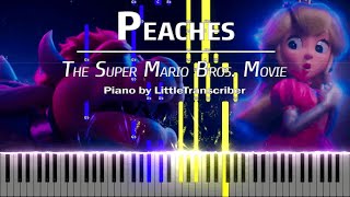 Peaches  The Super Mario Bros Movie Piano Cover Tutorial by LittleTranscriber [upl. by Earej775]