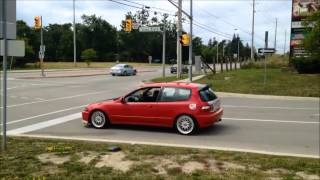 Civic Hatchback With LOUD Exhaust Revving And Flooring It [upl. by Naved]