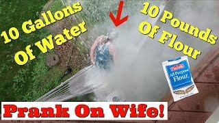 EXTREME FLOUR AND WATER PRANK  Husband Vs Wife Pranks Of 2018 [upl. by Adroj]