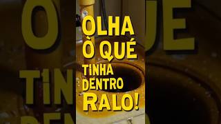 Desobstrução de ralo entupido no banheiro tinha de tudo dentro encanador [upl. by Chadburn728]