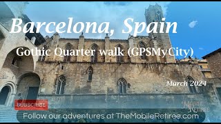 Top things to do in Barcelona Spain  Gothic Quarter Walk using GPSMyCity app retirementtravel [upl. by Adelbert]