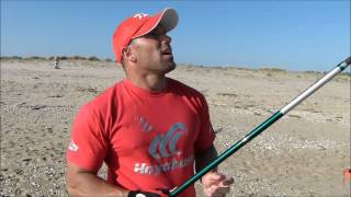 PESCA SURFCASTING HUMBERTO GACIO DAIWAHAYABUSA CAÑA SALTIST HYBRID [upl. by Wolliw476]