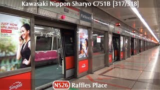 SMRT C751B 317318 at Raffles Place [upl. by Milka86]