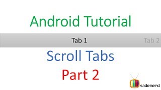 138 Android Scrollable Tabs Part 2 [upl. by Gretal]