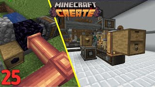 ANDESİTE CASİNG ve OBSİDYEN FARMI  Minecraft Create Survival  Bölüm 25 [upl. by Atikkin]