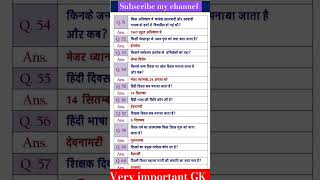 Most important GK and questions and answersallexamgkssckhansir [upl. by Sutelc]