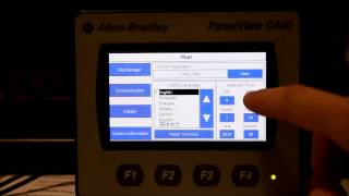 Change the Date and Time on an AllenBradley PanelView C400 HMI [upl. by Ettenay]