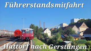 Führerstandsmitfahrt von Hattorf nach Gerstungen Werratalbahn [upl. by Odilia]