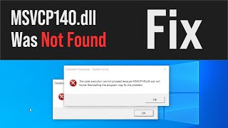 FIXED MSVCP140dll Missing or Not Found In Windows 1011  2024 Updateddll secureye smartphone [upl. by Etnom]