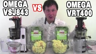 Omega VSJ843 vs Omega VRT400 Juicer Comparison Review [upl. by Paul]