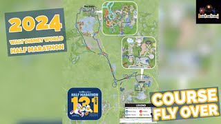 2024 runDisney Walt Disney World Half Marathon Course Flyover [upl. by Ogg804]