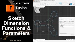 Autodesk Fusion 360 20 Sketch Functions and Parameters in Dimensions [upl. by Aihsemot]