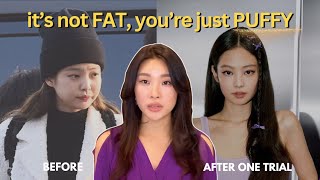 How to reduce puffy face and water weight in ONE day 🐡 [upl. by Landahl]