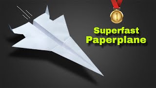 How to Make a Superfast Paper Plane in Minutes [upl. by Magan489]