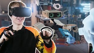 FIRST LOOK AT OCULUS TOUCH  First Contact VR Oculus Rift CV1 Gameplay [upl. by Ayoras80]