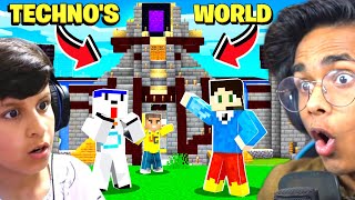 I SURPRISED Piyush Joshi with Techno Gamerz MINECRAFT WORLD [upl. by Relyuhcs]