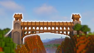 Minecraft  How to Build a Large Medieval Bridge [upl. by Ielak]