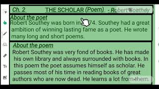 The scholar  Robert Southey [upl. by Naujud]