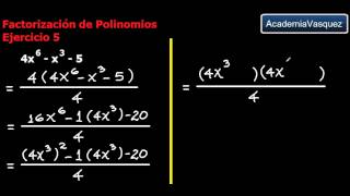 Factorización de Polinomios  Ejercicio 5 [upl. by Melone]