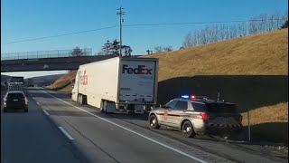 FedEx Ground Linehaul Truck Driver gets pullover by DOT Officer [upl. by Burnard]