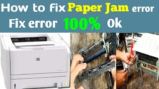 How to fix and Paper jam error  hp 2035 and hp 2055 printer Fix 100 ok [upl. by Anaylil953]