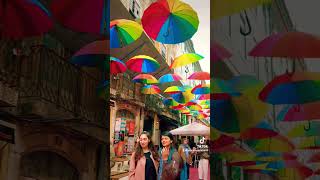 Very famous tourist umbrellas view in Lisbon Portugaltanishaislambirtishviralshortsvideoshorts [upl. by Infield]