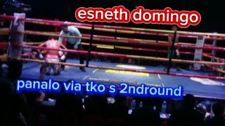 breaking new esneth domingo panalo via 2ndround tko bakbakan s ATK PROMOTION lagoon cataingan mas [upl. by Magena]