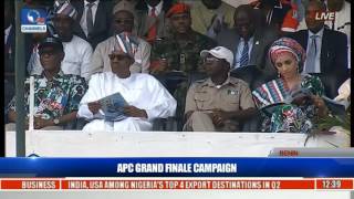 How Obahiagbon Welcomed Buhari At Edo State APC Rally [upl. by Onitsirc214]