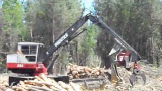 Prentice 384 Knuckleboom Loader Dueling Loaders [upl. by Lali]