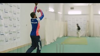 England spin bowler Adil Rashid  how to bowl leg spin [upl. by Anaihk259]