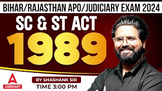 SC ST Act 1989 For Judiciary Exam 2024  By Shashank Sir [upl. by Avihs]