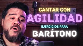 AGILIDAD Y APPOGGIO  Una lección y 12 Ejercicios de apoyo y VOCALIZACIONES para cantar  BARÍTONO [upl. by Leiba52]